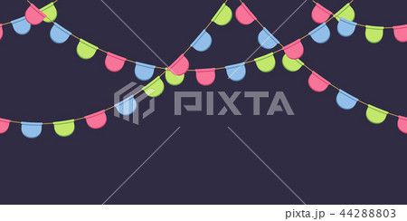 Seamless garland with celebration flags chain 44288803