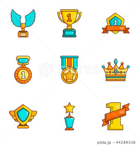 Resolution icons set, cartoon style Resolution icons set, cartoon style 44289336