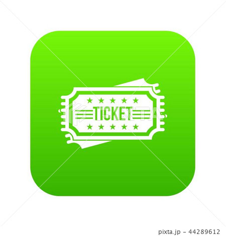 Ticket icon digital green Ticket icon digital green 44289612