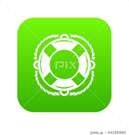 Lifebuoy icon green vector 44289990