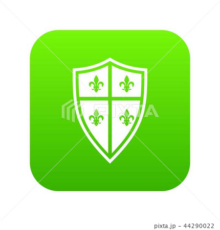 Royal shield icon digital green Royal shield icon digital green 44290022
