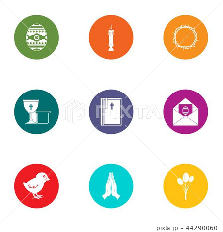 Betrothal icons set, flat style Betrothal icons set, flat style 44290060