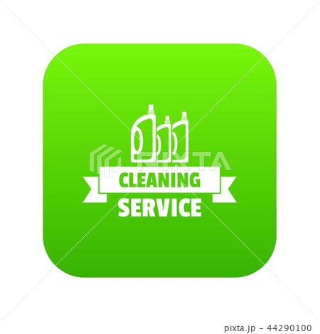Cleaning service icon green vector 44290100