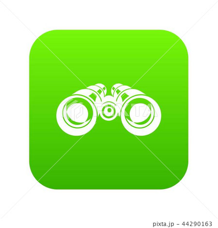 Binocular icon green vector 44290163