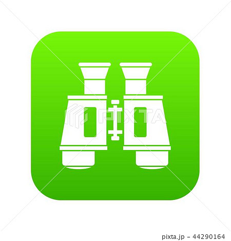 Binoculars icon digital green 44290164