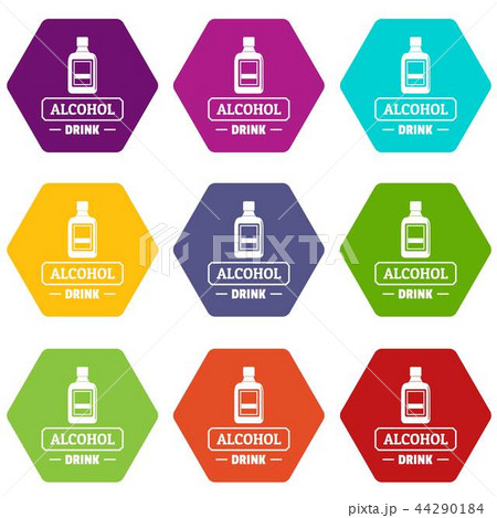 Quality alcohol icons set 9 vector Quality alcohol icons set 9 vector 44290184