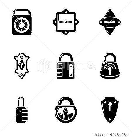 Stopper icons set, simple style 44290192