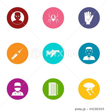 Pharmaceutical product icons set, flat style 44290305