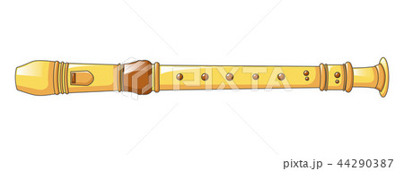 Gold flute icon, cartoon style Gold flute icon, cartoon style 44290387