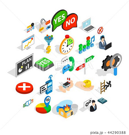 Occupation icons set, isometric style Occupation icons set, isometric style 44290388