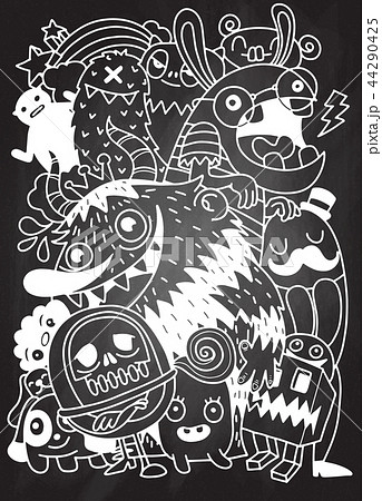 Cute Scary Halloween Monsters and Candy Cute Scary Halloween Monsters and Candy 44290425