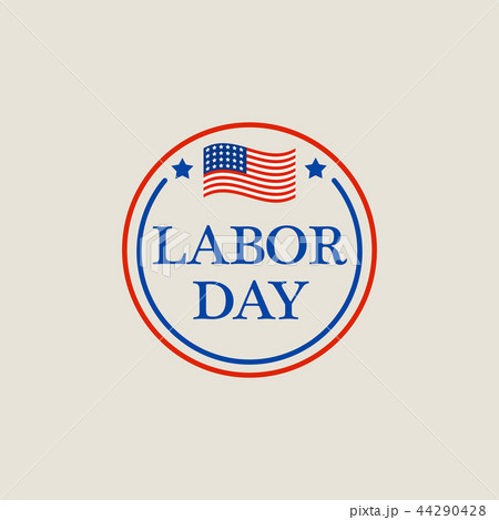 イラスト素材: May labor day logo, flat style