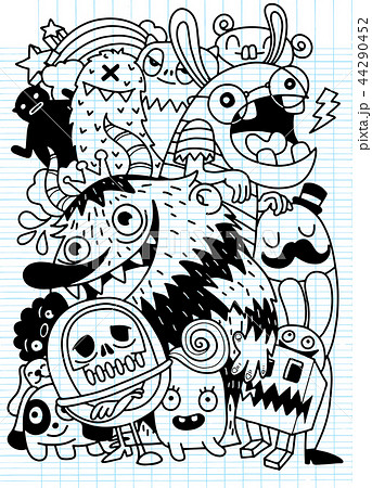 Cute Scary Halloween Monsters and Candy Cute Scary Halloween Monsters and Candy 44290452