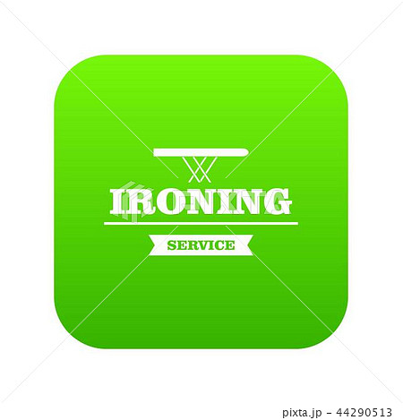 Ironing service icon green vector 44290513