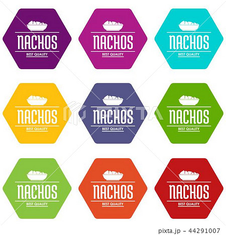 Nachos icons set 9 vector Nachos icons set 9 vector 44291007