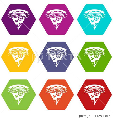 Pizza icons set 9 vector 44291367