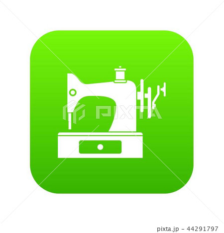 Sewing machine icon digital green 44291797