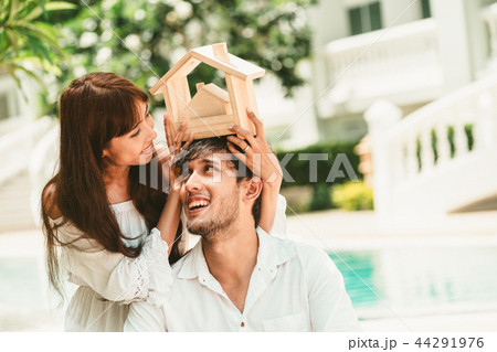 Young couple planning to buy a house concept. 44291976