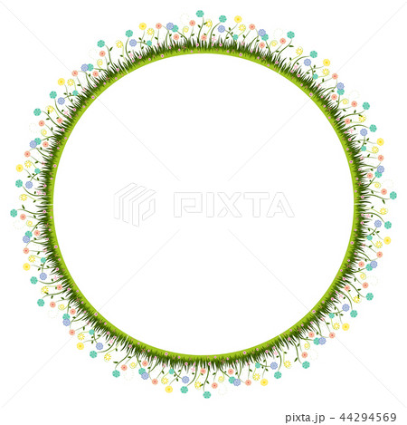 Vector illustration of flower circle frame 44294569