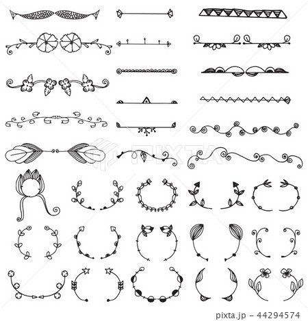 Ornamental lines and stripes doodle vector 44294574