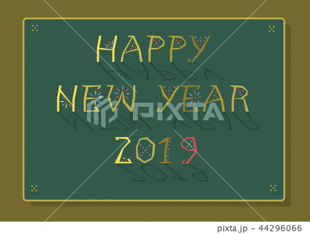 Happy New Year 2019. Festive inscription 44296066