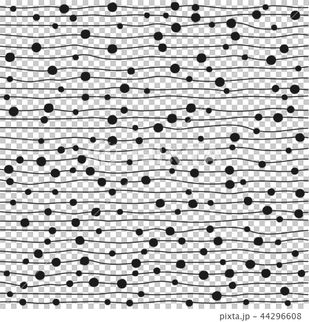 パターン：手描きラインとドット 44296608