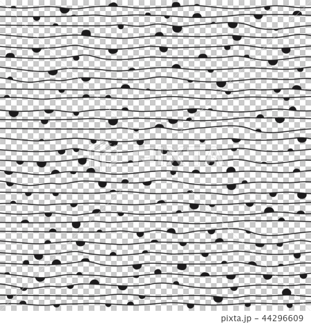 パターン：手描きラインとハーフドット 44296609