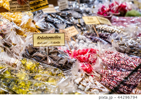 Christmas market in the old town of Koblenz Selling traditional sweets and gingerbread 44296794