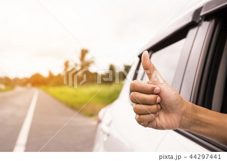 The symbol of a hand raised for help. 44297441