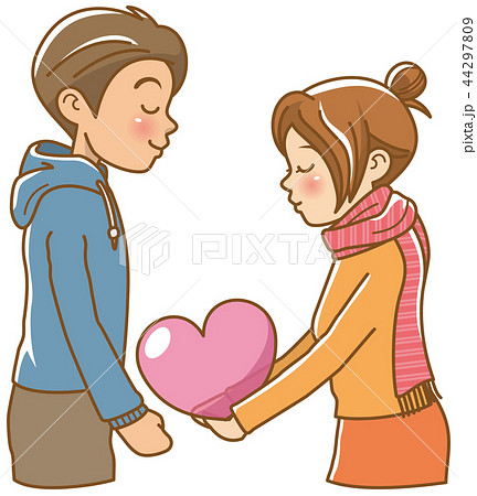 プレゼントをする女の子 プレゼントをする女の子 44297809