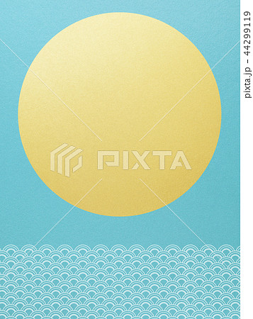 和-和柄-和風-背景-月-日の出 44299119