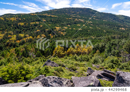 (長野県)北八ヶ岳高見石から見上げる中山 (長野県)北八ヶ岳高見石から見上げる中山 44299468