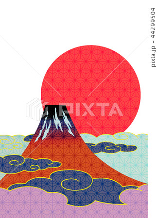 亥年年賀状 富士山 初日の出 亥年年賀状 富士山 初日の出 44299504
