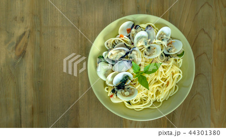 Clams pasta seafood dish 44301380