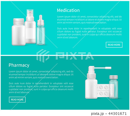 Blank Medical Capsules Painkillers Package Vector Blank Medical Capsules Painkillers Package Vector 44301671