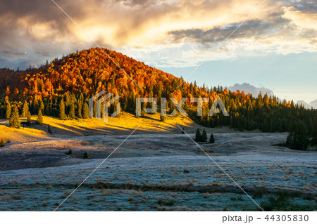 gorgeous sunrise in mountains 44305830