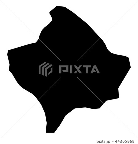 Kosovo - solid black silhouette map of country area. Simple flat vector illustration 44305969
