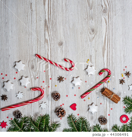 Christmas background on the wooden desk 44306491