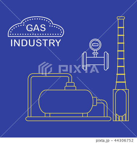Gas processing plant Industrial gas meter. 44306752
