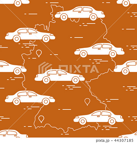 Pattern with cars and map of Germany Travel and Pattern with cars and map of Germany Travel and 44307185