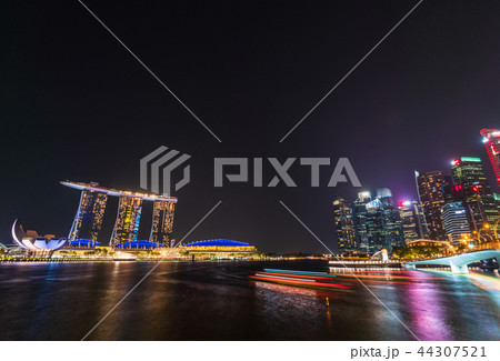 シンガポール　マリーナ・ベイ　夜景 44307521