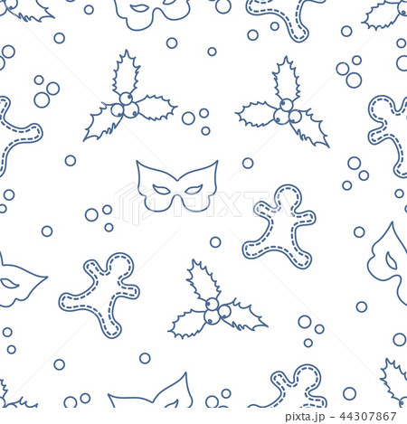 Christmas and New Year 2019 seamless pattern Christmas and New Year 2019 seamless pattern 44307867