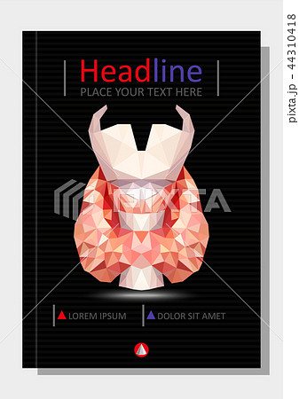 Realistic thyroid gland in low poly. Human 3d Realistic thyroid gland in low poly. Human 3d 44310418