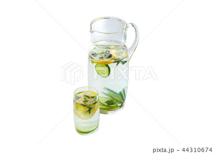 Composition of ginger, lime, lemon, mint isolated Composition of ginger, lime, lemon, mint isolated 44310674