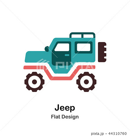 Jeep Flat Iconのイラスト素材