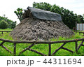 左奥から見た弥生時代の竪穴住居 44311694
