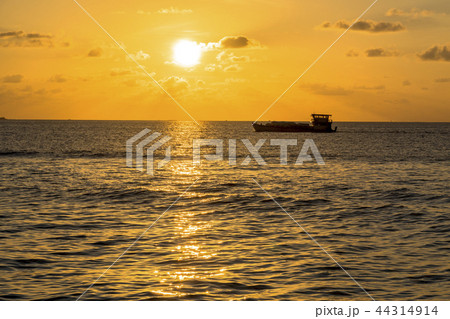 インド洋の美しい夜明け 44314914