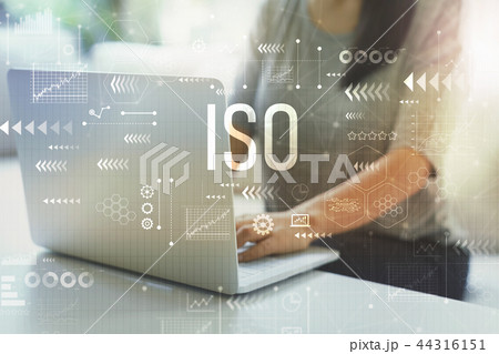 ISO with woman using laptop 44316151