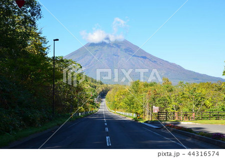 羊蹄山ビューポイント 喜茂別町の写真素材