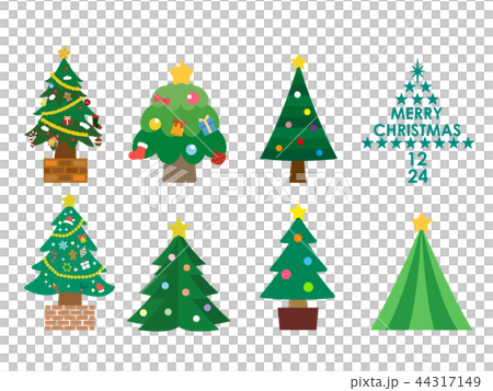 クリスマスツリーのバリエーションセット 44317149